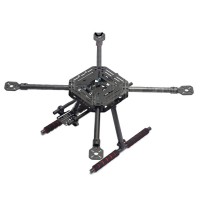 LJI 500-X4 Quadcopter Frame with Landing Skid Carbon Fiber Center Board S500 FPV Quad