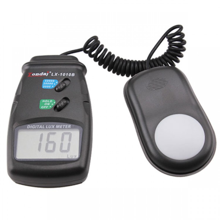 LX1010B New 3 Range Digital LCD 50,000 Lux Meter Photometer Luxmeter