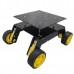 4WD Robot Smart Mini Car Chassis Frame Kits Platform 125R Plastic Gear+65MM Yellow Wheel