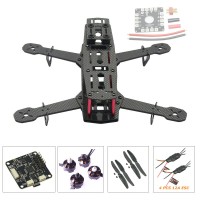 QVA250 Carbon Fiber 4 Axis Mini Quadcopter + CC3D Flight Controller & 2204 Motor & EMAX Simonk 12A ESC