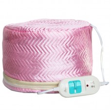 Pink Hair Thermal Steamer Spa Treatment Care Nourishing Cap Hat