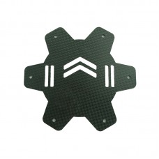 Mengqin V-Shape Hexacopter Flight Control Protective Board Carbon Fiber Black