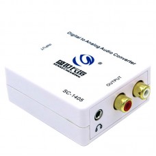 SC1405 HIFI 2.1 Audio Decoder Optical Fiber Coaxial Digital to Analog Convert