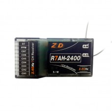 R7AH-2400 2.4GHz 7CH Remote Controller Receiver RX for Helicopter  
