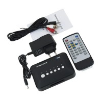 New Multi Media Center Player 720P HD Video AV YPbPr USB SD/MMC RM/RMVB/AVI/MPEG w/ Car Charger 