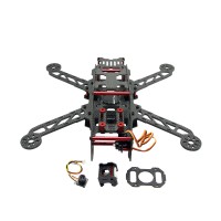 Full Carbon Fiber CNC QAV280 Quadcopter+Camera+Servo+Distribution Board for FPV Photography