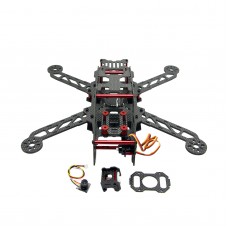 Full Carbon Fiber CNC QAV280 Quadcopter+Camera+Servo+Distribution Board for FPV Photography