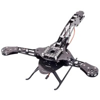 HJ-Y3 3-Axis Carbon Fiber Tricopter Frame Kit with Landing Gear for FPV Photography   