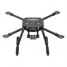 SK500 LJI X500-X4 Glass Fiber Center Plate Quadcopter w/ CF Fixed Landing Gear