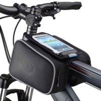 Roswheel 1.8L Cycling Bike Front Frame Bag Tube Pannier Double Pouch for 5.5 inch Cellphone Samsung Iphone