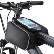 Roswheel 1.8L Cycling Bike Front Frame Bag Tube Pannier Double Pouch for 5 inch Cellphone Samsung Iphone