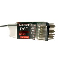 High Quality 2.4G 6CH RadioLink R6D DSSS Receiver for AT9 AT10 Transmitter RC