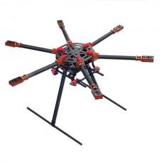 SAGA R850 Carbon Fiber X6 Hexacopter FPV Multi-rotor Frame Kit with Landing Skid 