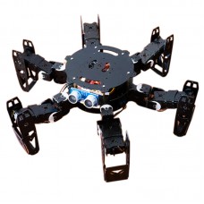 Six Foot Robot 6-legged Robot  Hexapod Spider Robot Frame Kit Servo Bracket Ball Bearing Black