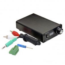 Indeed TDA7492s Cute Class D HiFi 50WX2 Mini Amplifier + 24V2A Power Adapter Silver for LCD TV Monitor