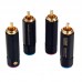 Indeed HiFi Audiophile Gold Plated Locking RCA Plug Audio Male Connector WBT Type 4-Pack