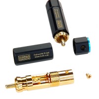 Indeed HiFi Audiophile Gold Plated Locking RCA Plug Audio Male Connector WBT Type 4-Pack