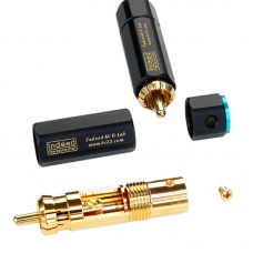 Indeed HiFi Audiophile Gold Plated Locking RCA Plug Audio Male Connector WBT Type 4-Pack