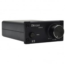 ZHILAI K3 TPA3118 DC12V Aluminum Digital HIFI T-Amp Mini Stereo Amplifier Pro Audio Equipment Black