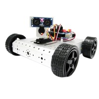 AS-4WD Aluminium Alloy Ultrasonic Detection Robot Smart Mobile Robotic Platform for DIY Arduino