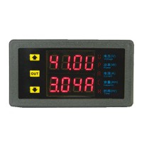 Multifunction Dual Display Digital Voltmeter Voltage Meter Electric Vehicle Power Meter Module DC Digital Ammeter 7520P