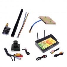 TS5823 5.8G 5.8GHz 200mW 32CH FPV Wireless AV Transmitter CCD 600 HD Camera RX-LCD5802 5.8G LED Backlight Receiver FPV Monitor  