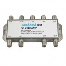 Seebest SB-2008AMP DC24V 8 Way Satellite Amplifier Splitter Satellite Amp Splitter Distributor