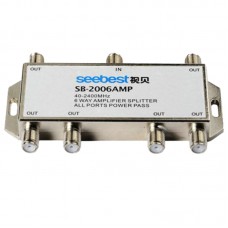 Seebest SB-2006AMP 6 Way Active Satellite Amplifier Splitter Satellite Amp Splitter Distributor
