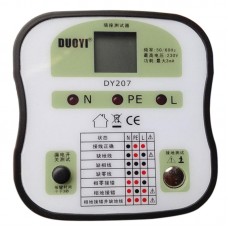 DY207 Socket Tester Safety Testing Electric Leakage Meter British Regulatory EU Socket Tester with LCD