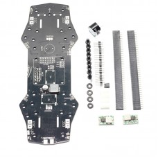 PDB PCB Board Racing Frame w/LEDs Buzzer 12V 5V BEC Support OSD For CC3D Naze32 Controller FPV QAV250 ZMR250 Frame