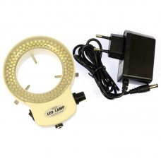 Adjustable 144 LED Ring Light Illuminator Lamp For Industry Stereo Microscope Digital Camera Magnifier with AC Power Adapter