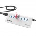 AB0108 ORICO M3H7 7 Port 7-Port Super Speed USB3.0 Hub USB 3.0 VL812 Chip with 12V/3A Power Adapter