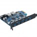 ORICO PVU3-5O2U USB3.0 7 Ports PCI Express Card HUB with VL800 and VL812 USB3.0 Hub