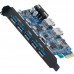 ORICO PVU3-5O2U USB3.0 7 Ports PCI Express Card HUB with VL800 and VL812 USB3.0 Hub