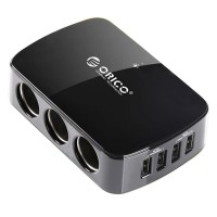 ORICO MP-4U3S 3-Port Car Cigarette Lighter Charger 4-port USB Charging with Switch