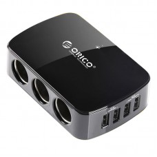 ORICO MP-4U3S 3-Port Car Cigarette Lighter Charger 4-port USB Charging with Switch