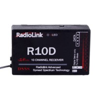 RadioLink R10D 2.4G 10CH DSSS Receiver for RadioLink AT9 AT10 Transmitter RC Helicopter Multirotor