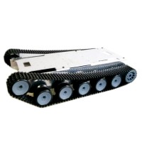 ROT-6 Unassembled Tank Chassis Tracked Vehicle Chassis w/Stainless Steel Wheel for Car Robot Tanks DIY