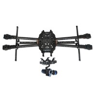 Tarot Iron Man 650 Foldable 3K Carbon Fiber Quadcopter Frame+Gopro 2-Axis Brushless Gimbal