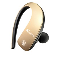 Mini Bluetooth Headset Sports Hanging Earphone Bluetooth 4.1 for iOS Windows Android Car Phone-Gold