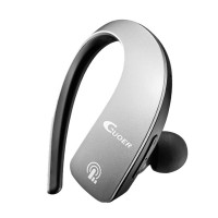 Mini Bluetooth Headset Sports Hanging Earphone Bluetooth 4.1 for iOS Windows Android Car Phone-Silver