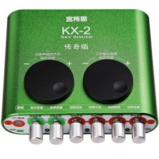 XOX KX-2 USB External Sound Card Dynamic Condenser Mic Recording Microphones for PC Notebook