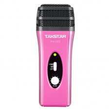 Takstar PH-100 Mobile Phone Karaoke Microphone IOS Android Systems Mobile Device Condenser Mic-Red