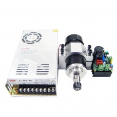 LD52GF-400W Air Cooled Spindle Motor Kit DC 24V-52V 0.4KW 12000rpm w/Power Supply for CNC Carving Milling