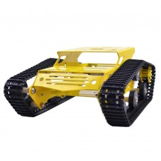 Tank Car Crawler Chassis Ttracked Vehicle Parts Tank Car Chassis for Remote Control Arduino DIY-Yellow