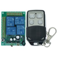DC12V 4CH Wireless Intelligent Remote Control Switch Receiver 315MHZ Transmitter Receiver for DIY    
