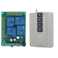 DC12V Wireless Intelligent Remote Control Switch 4CH 315MHZ Transmitter Receiver for 500m DIY  