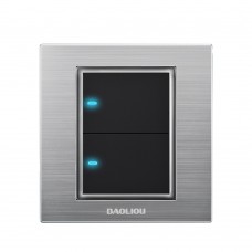 Baoliou A6 Series Wall LED Touch Light Switch Panel Tack Single Control On-Off Socket