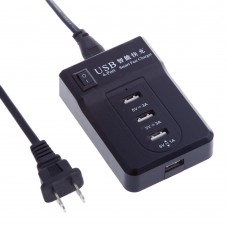 Portable 4 Port USB Desktop Smart Fast Charger USB Charge Station Power Adapter for Mobile Phone Tablet  