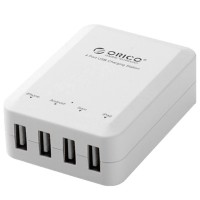 ORICO DCH-4U 5V 6A 4-Port USB Wall Travel Charger for Phone Smart Charging Device for Phone Computer Camera-White